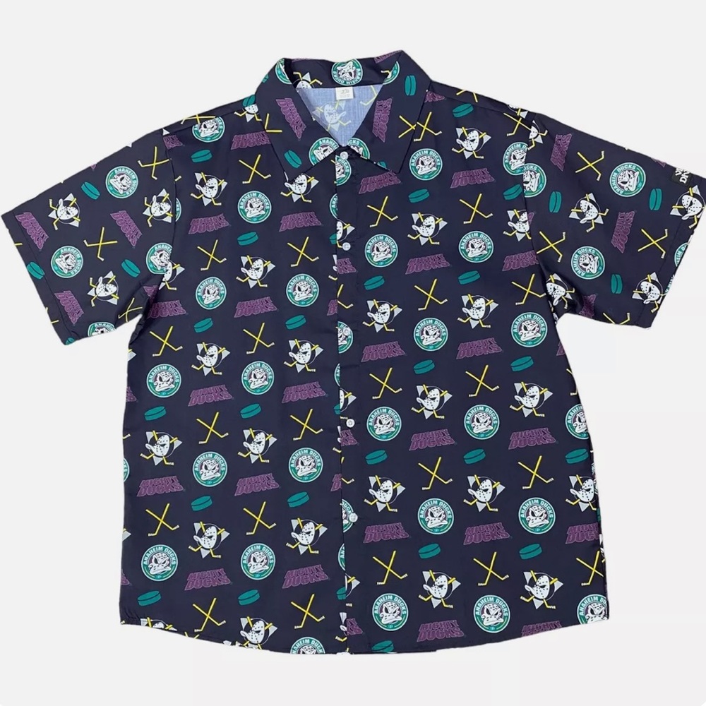 Anaheim Ducks Mighty Ducks Button Up Shirt XL